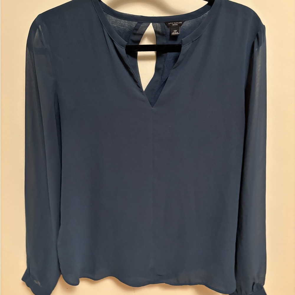 Ann Taylor Deep Blue Blouse